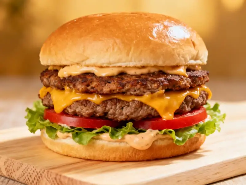 Gourmet burger from PremierPlus street food catering